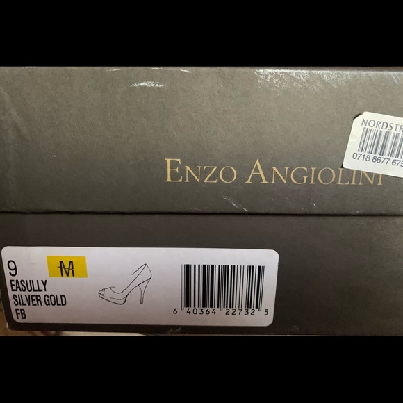 Enzo Angiolini Easully Silver Gold Formal Heels - Picture 7 of 13
